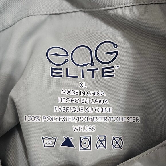 EAG Elite Mens Button Down Fishing Shirt Vented Back Size XL Gray Mossy Oak - Picture 8 of 16